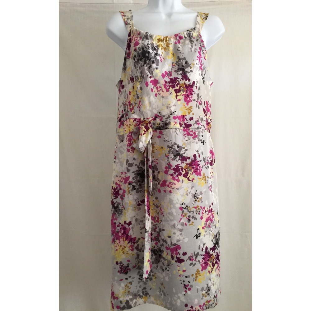 ANN TAYLOR LOFT LINED Flowers Sun Dress Sheath Dress Polyester Size 10